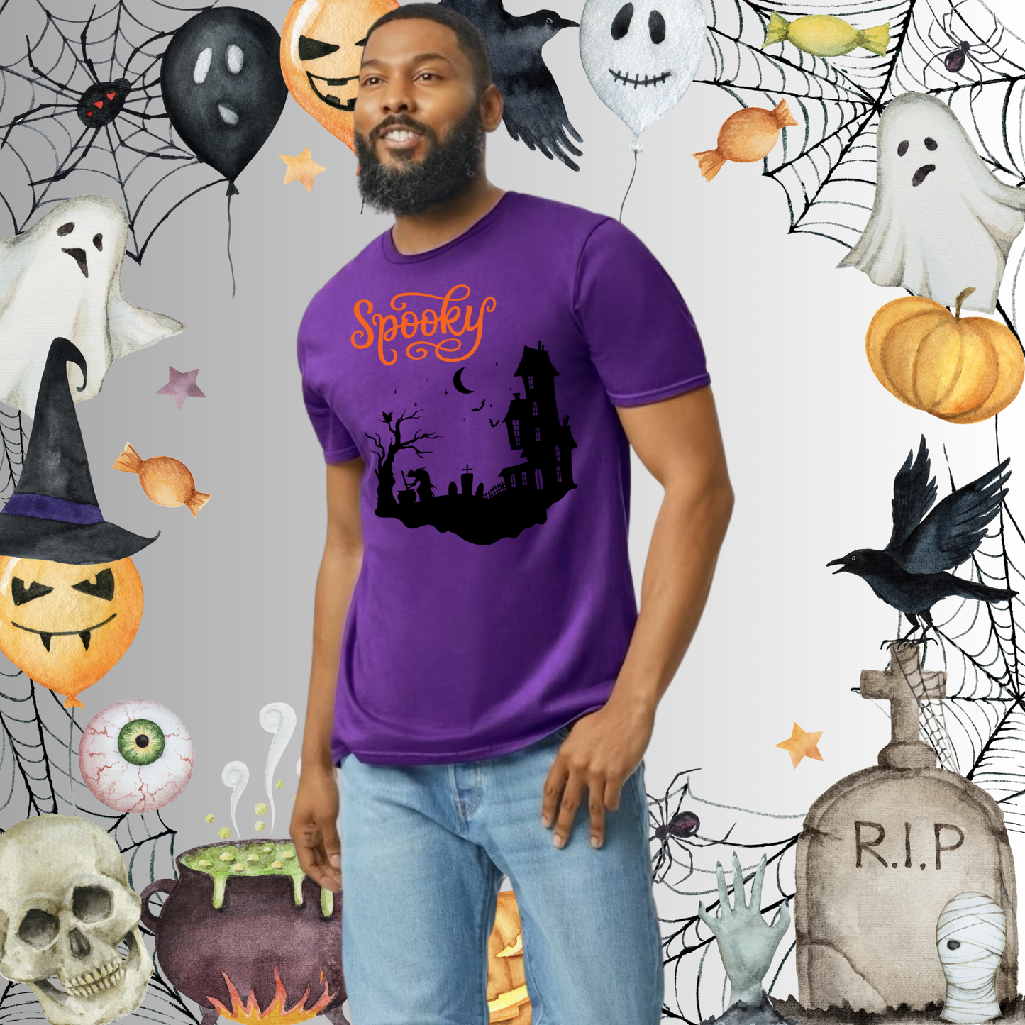 Adult Spooky Halloween Tee