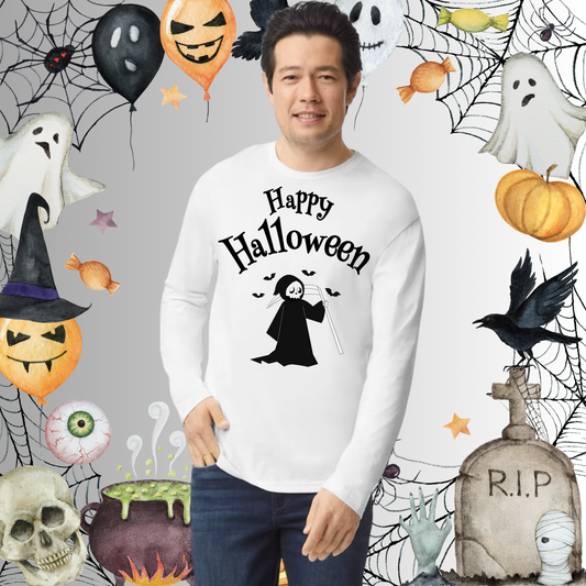 Adult Happy Halloween Reaper Long Sleeve