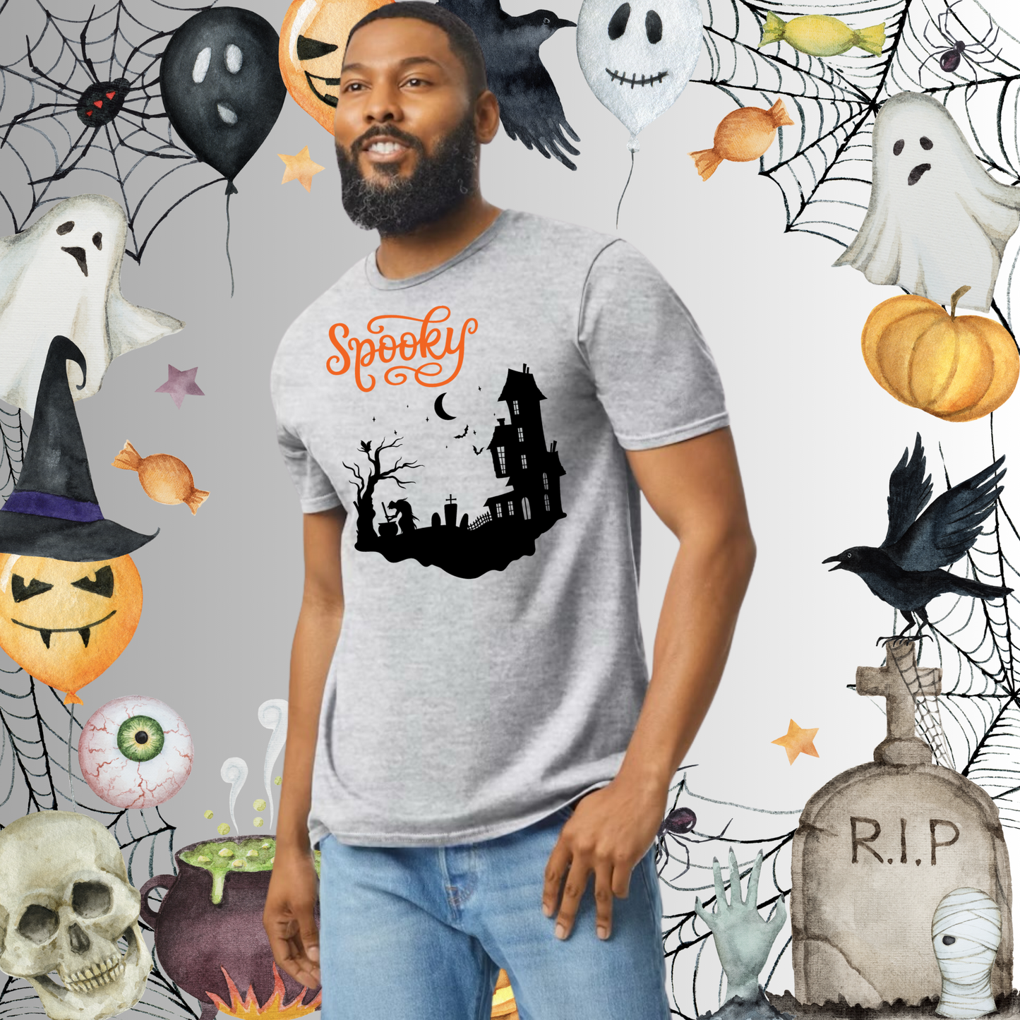 Adult Spooky Halloween Tee