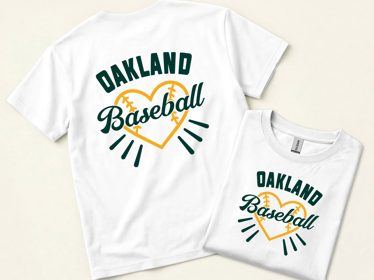 Oakland 💛 Baseball Gildan Cotton