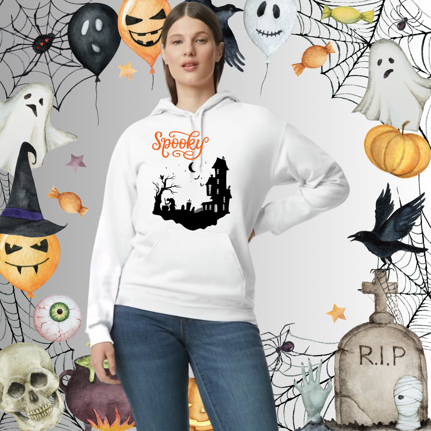 Adult Spooky Halloween Hoodie
