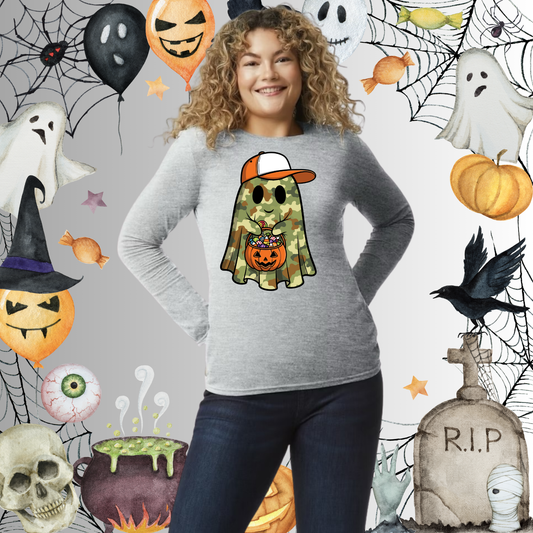 Adult Camo Ghost Long Sleeve