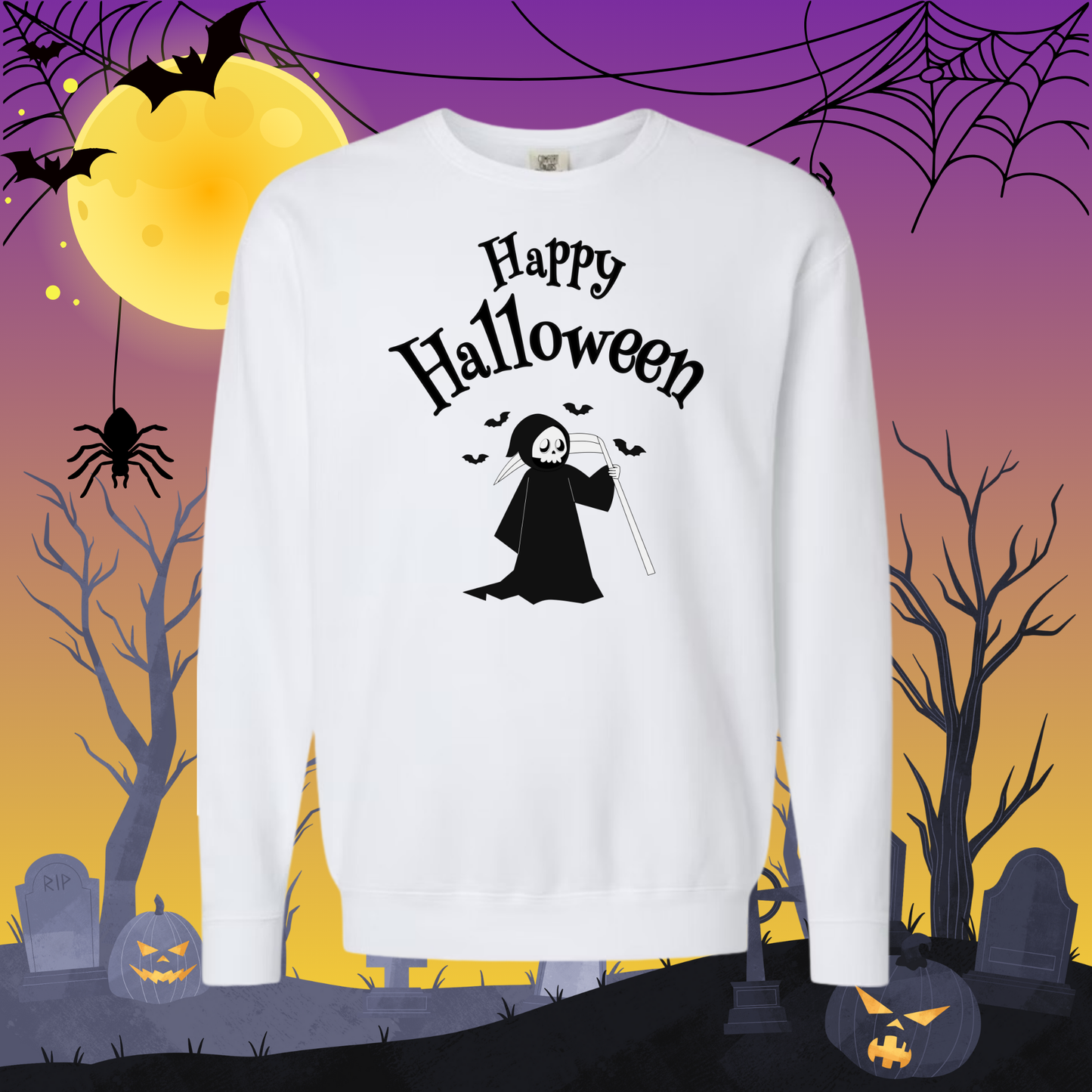 Adult CC Happy Halloween Reaper Sweatshirt