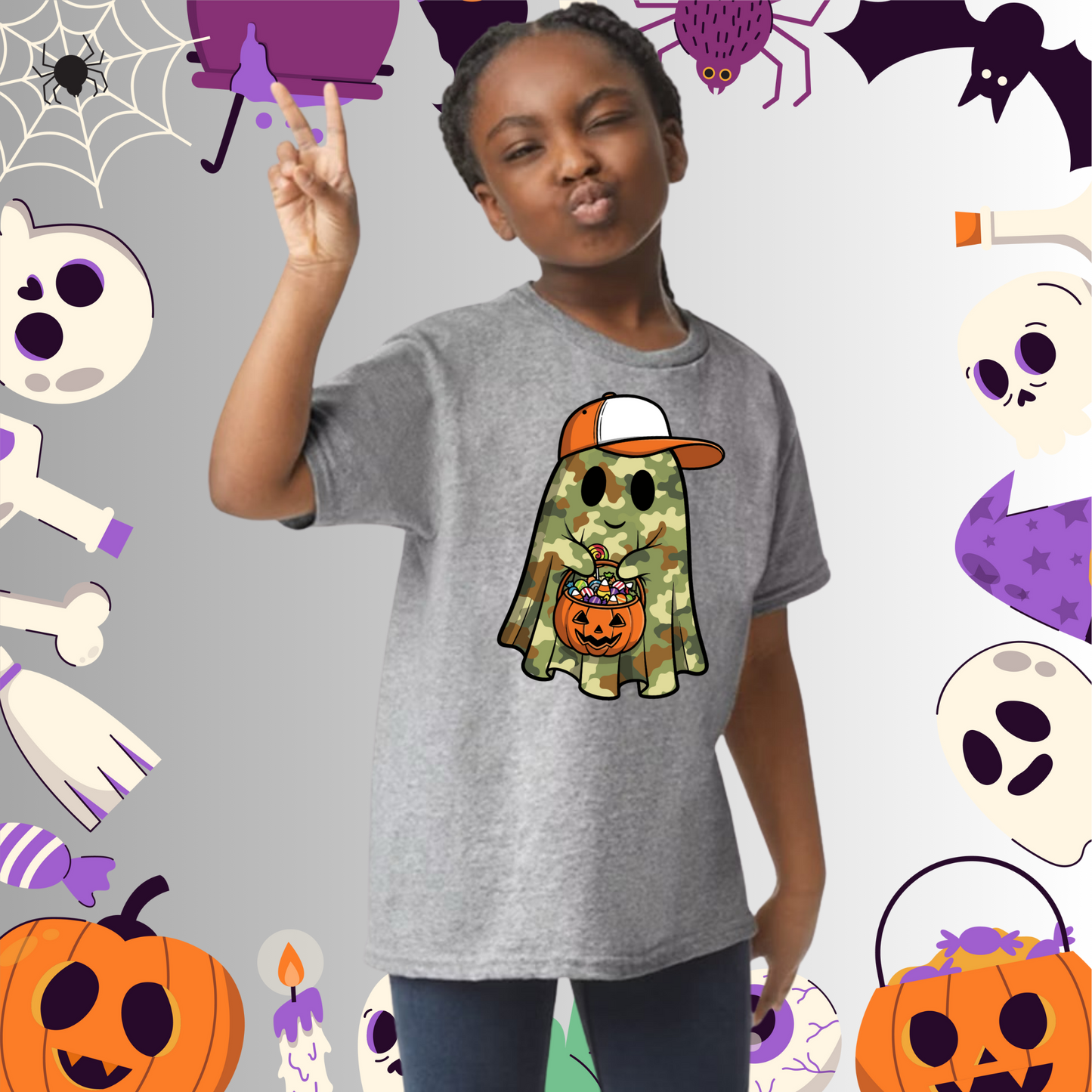 Youth Camo Ghost Tee