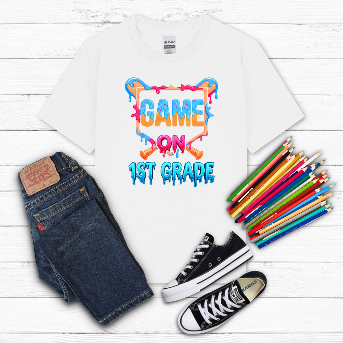BTS Baseball Drip Cotton Tee
