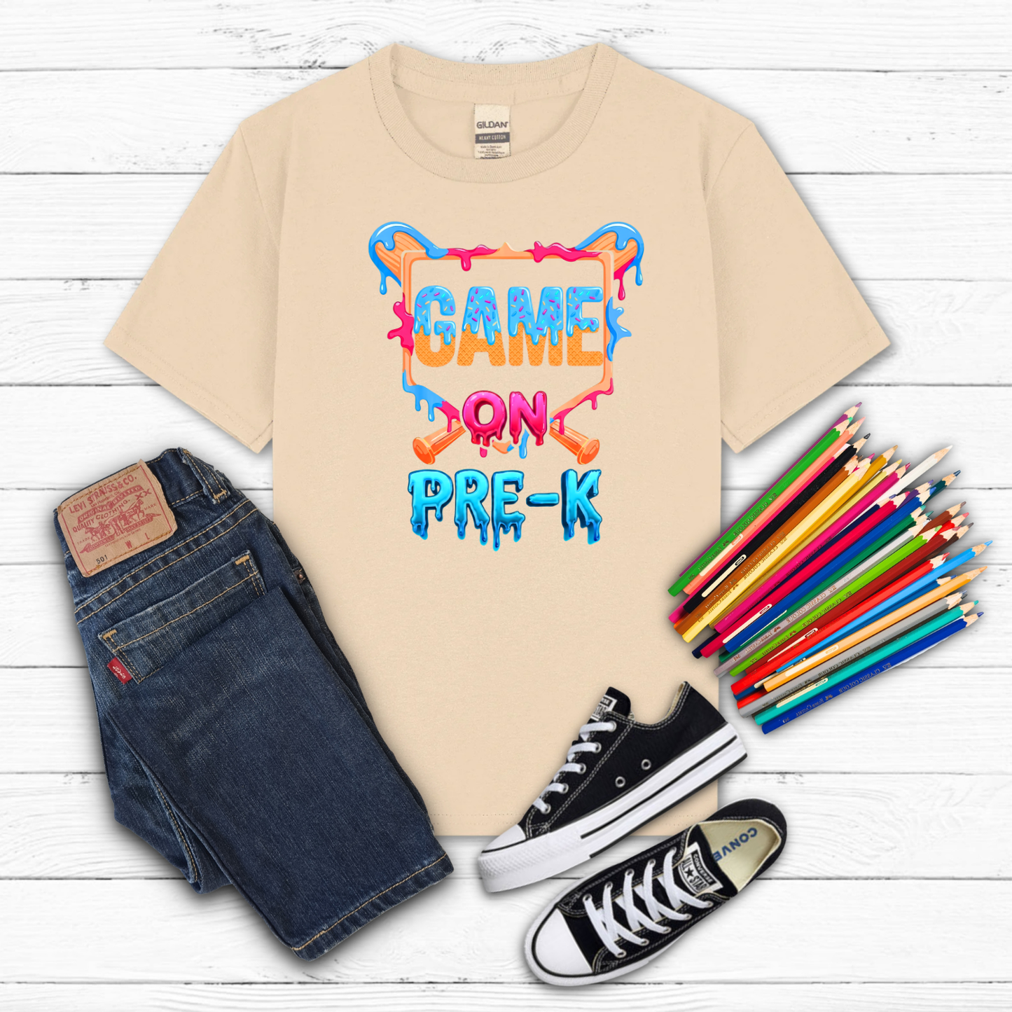 BTS Baseball Drip Cotton Tee