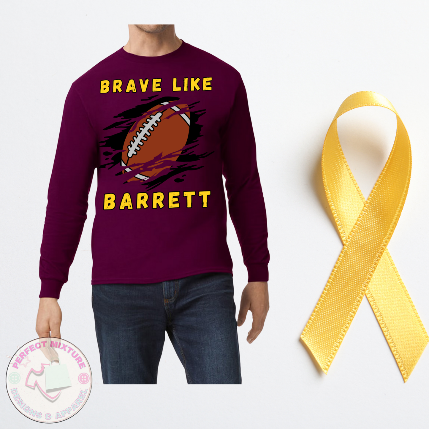 Brave Like Barrett Long Sleeve Cotton Tee