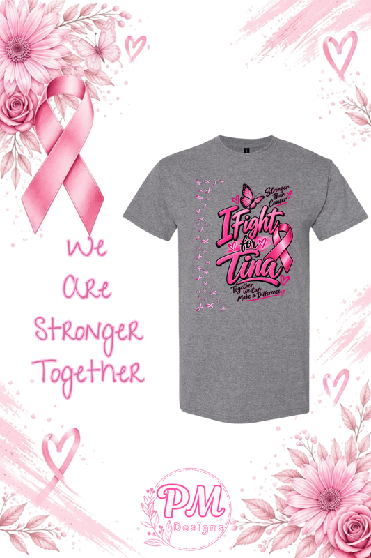 I Fight With Tina Cotton Tee