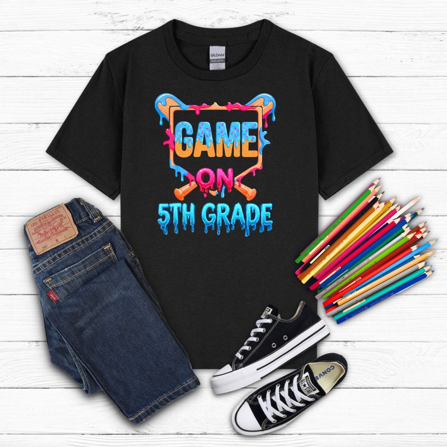 BTS Baseball Drip Cotton Tee
