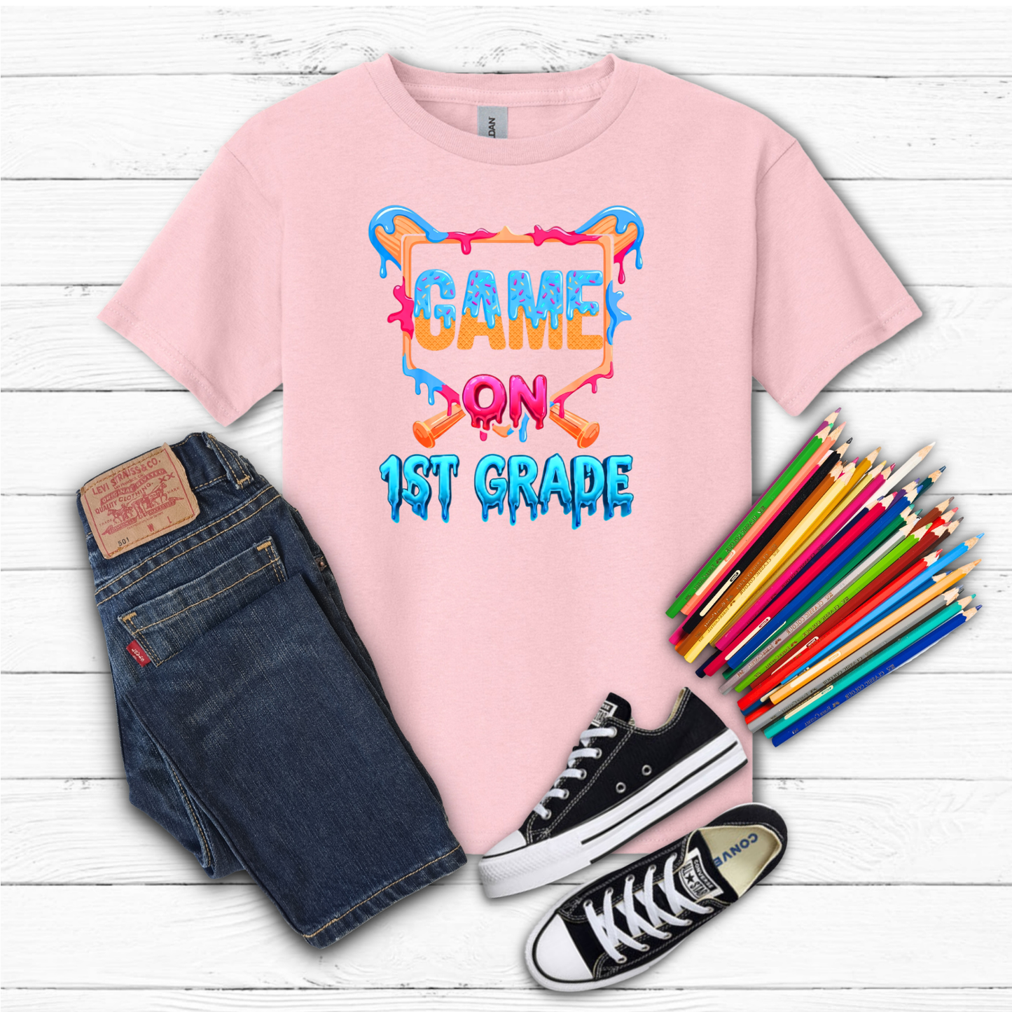 BTS Baseball Drip Cotton Tee