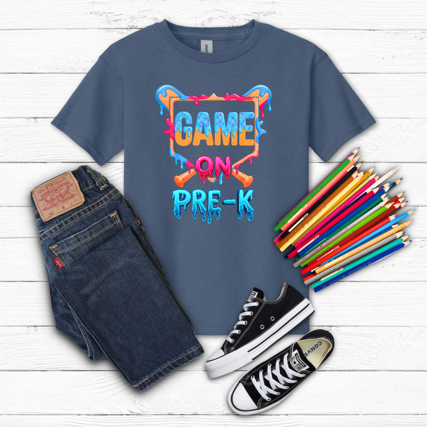 BTS Baseball Drip Cotton Tee