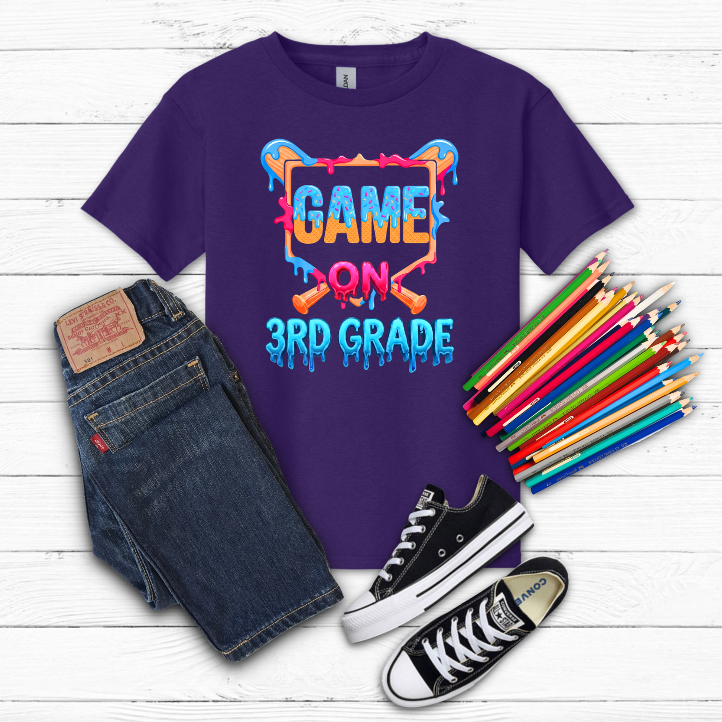 BTS Baseball Drip Cotton Tee