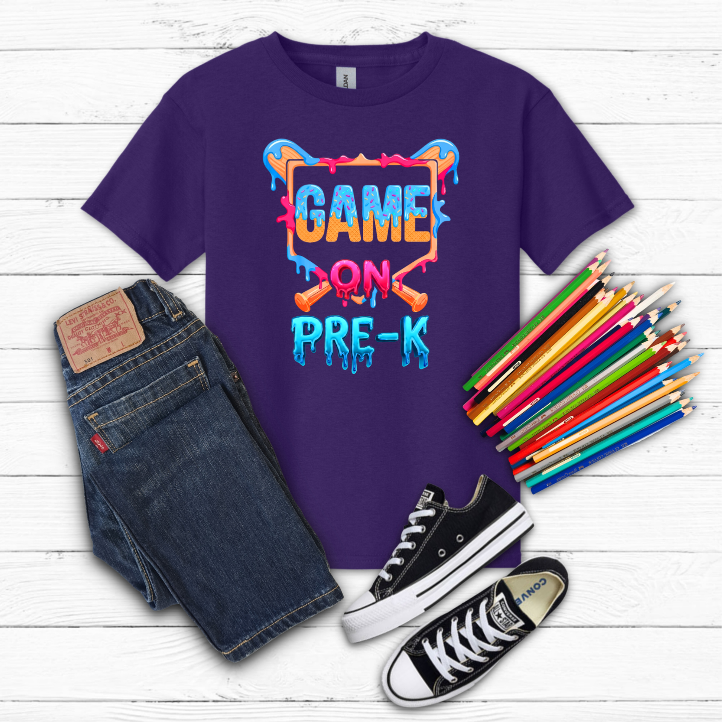 BTS Baseball Drip Cotton Tee