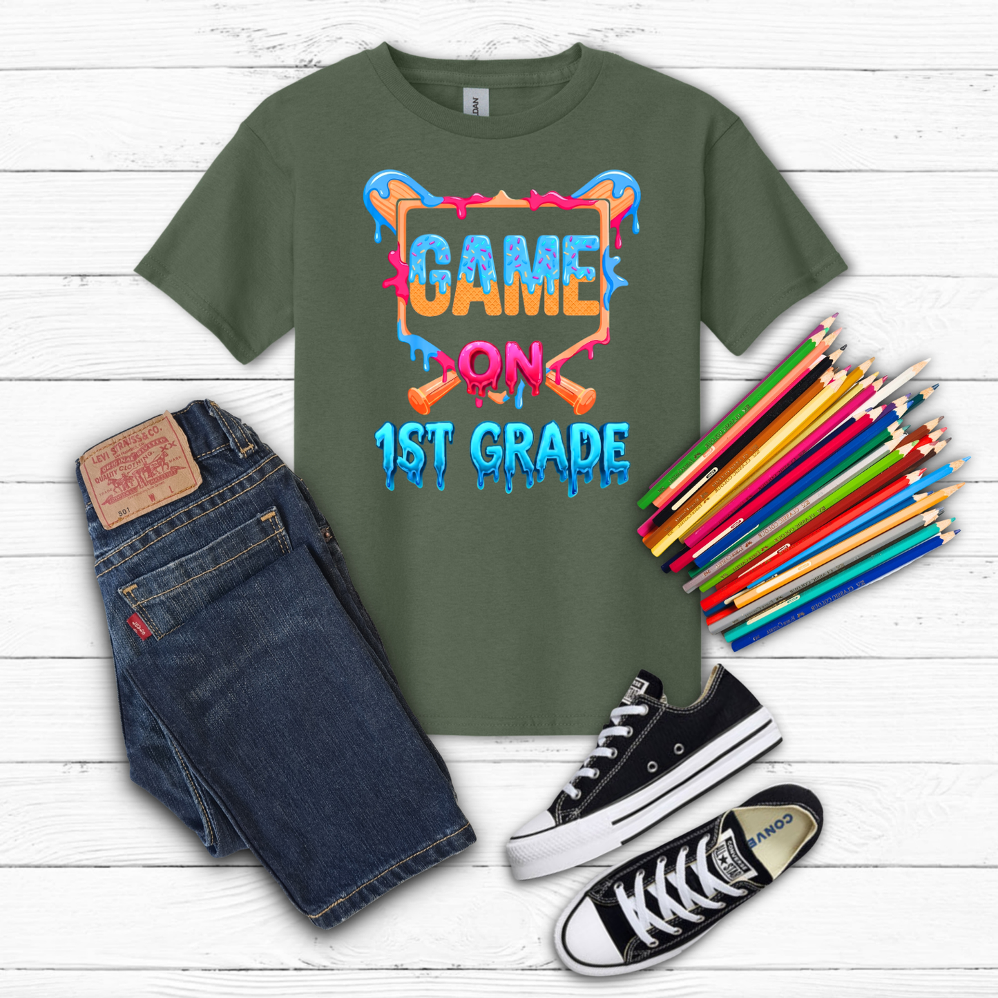 BTS Baseball Drip Cotton Tee