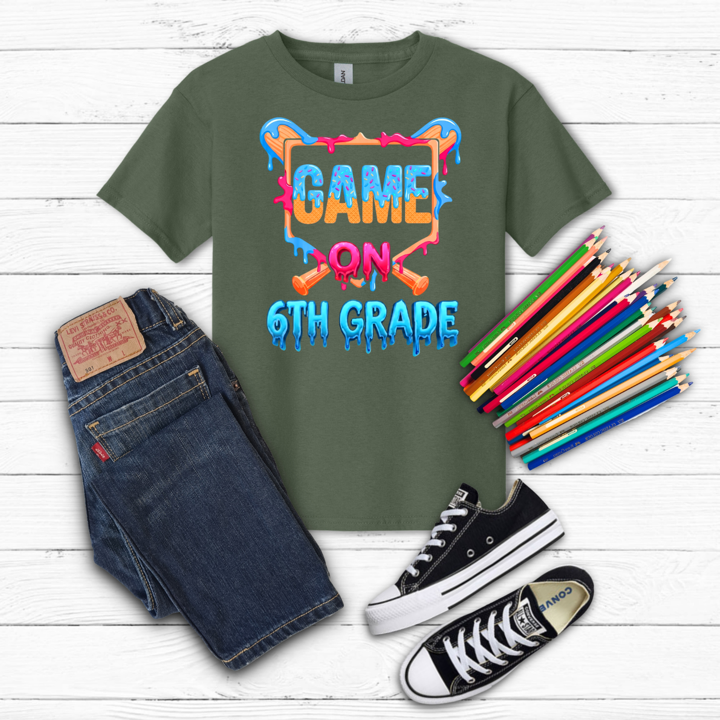 BTS Baseball Drip Cotton Tee