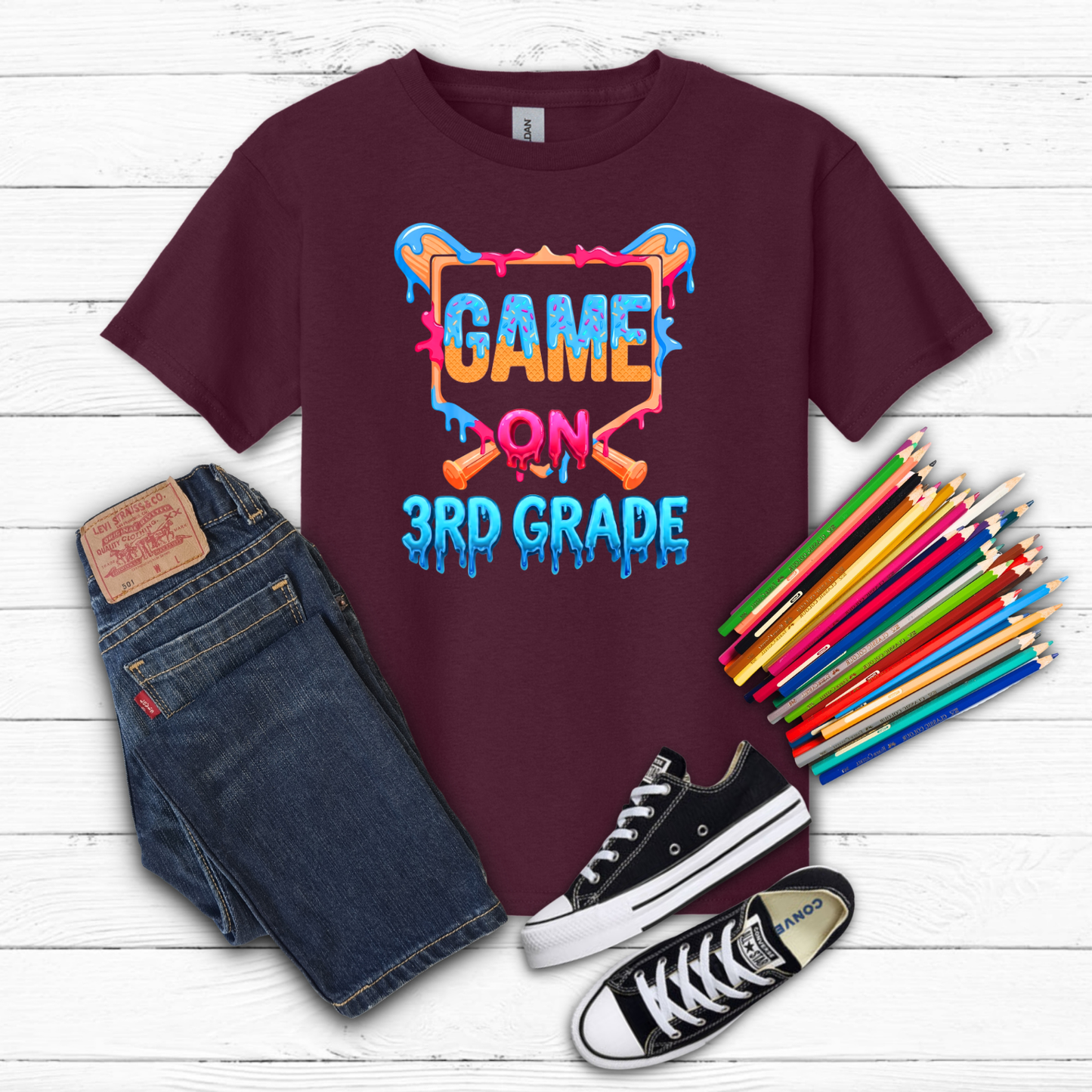 BTS Baseball Drip Cotton Tee