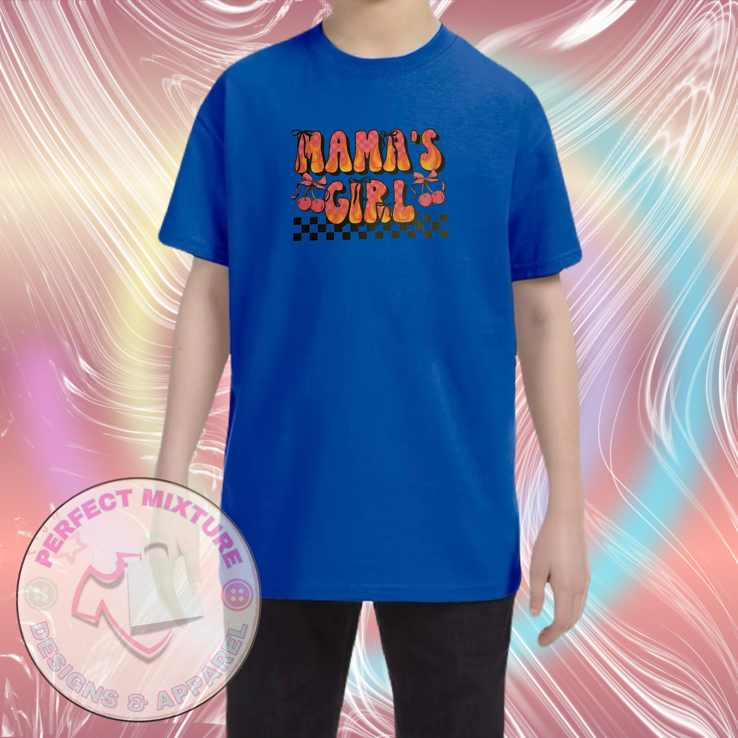 Mamas Girl Cherry Design Youth Tee