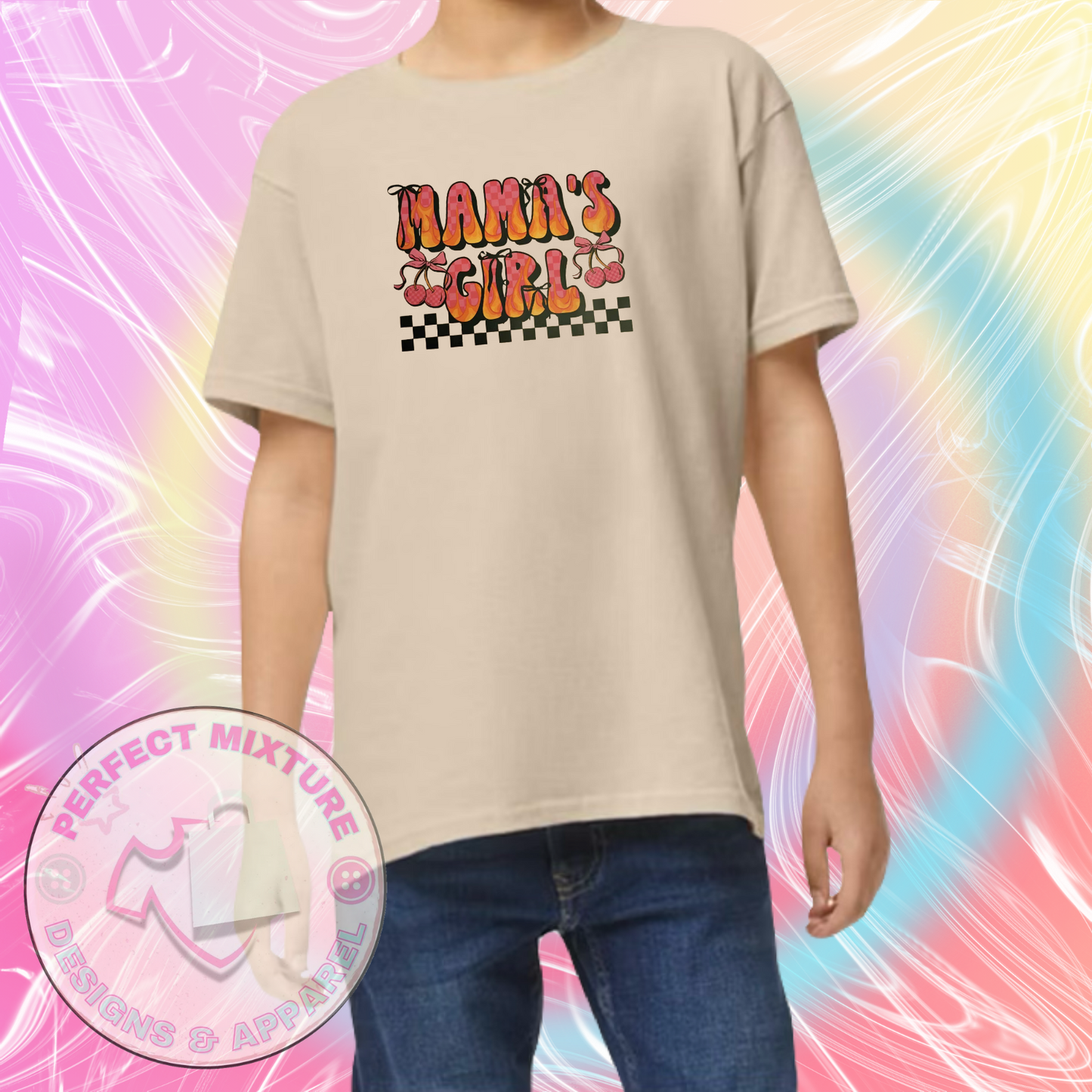 Mamas Girl Cherry Design Youth Tee