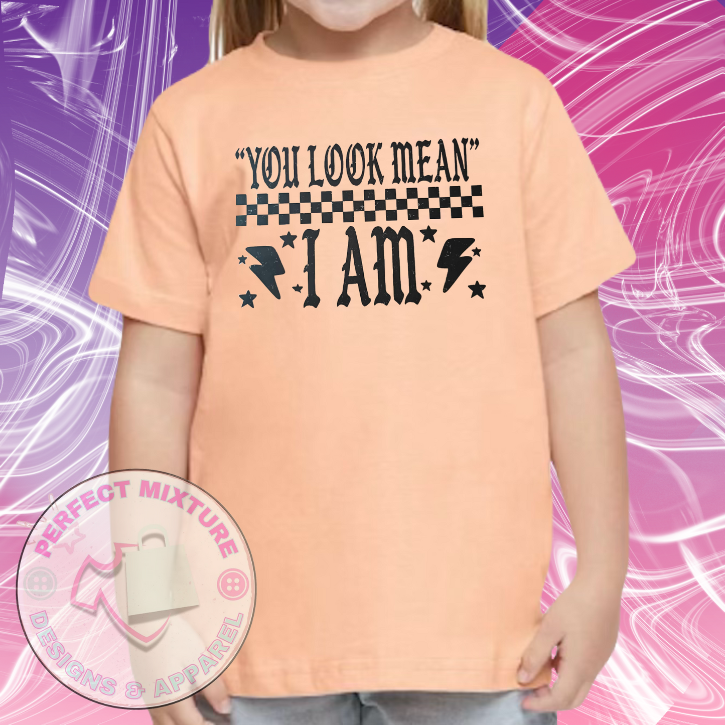 You Look Mean Design Toddler Tee